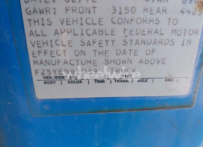 Photo 9 of 1972 Ford F-250 N/A (VIN F25YEN82033)