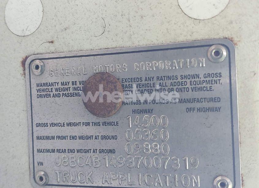 Photo 8 of 2003 Chevrolet W4s042 14500 GVWR DSL REG (VIN J8BC4B14937007319)