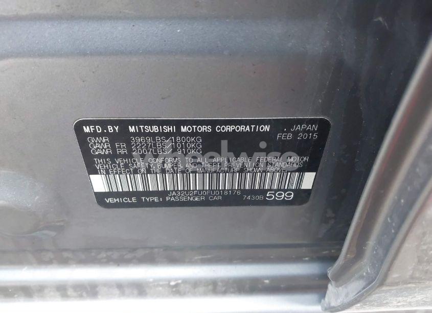 Photo 9 of 2015 Mitsubishi Lancer ES (VIN JA32U2FU0FU018176)