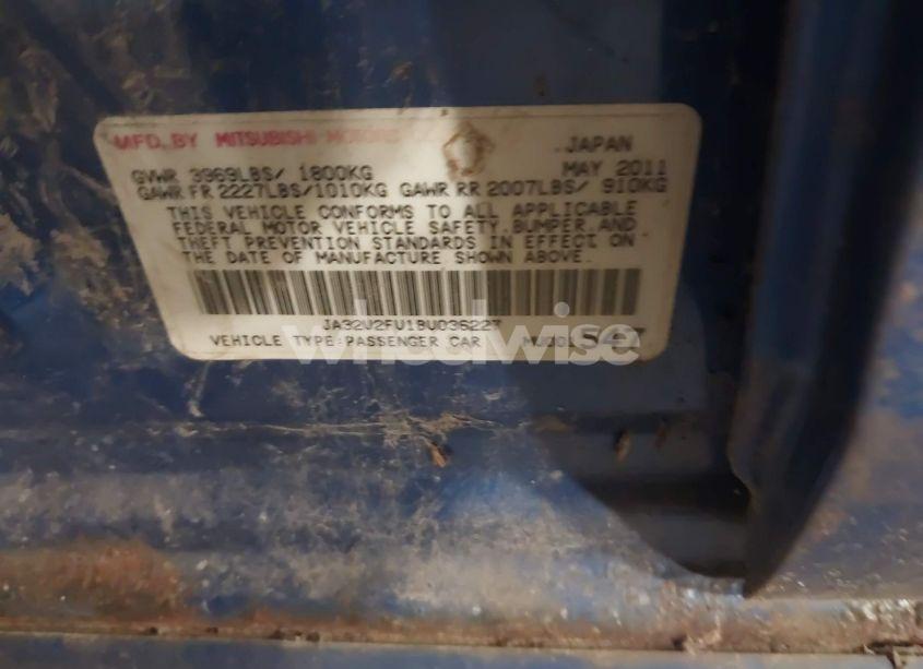 Photo 9 of 2011 Mitsubishi Lancer ES (VIN JA32U2FU1BU036227)