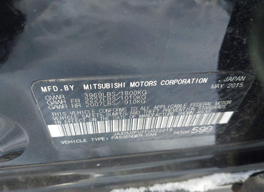 Photo 9 of 2015 Mitsubishi Lancer ES (VIN JA32U2FU1FU022219)