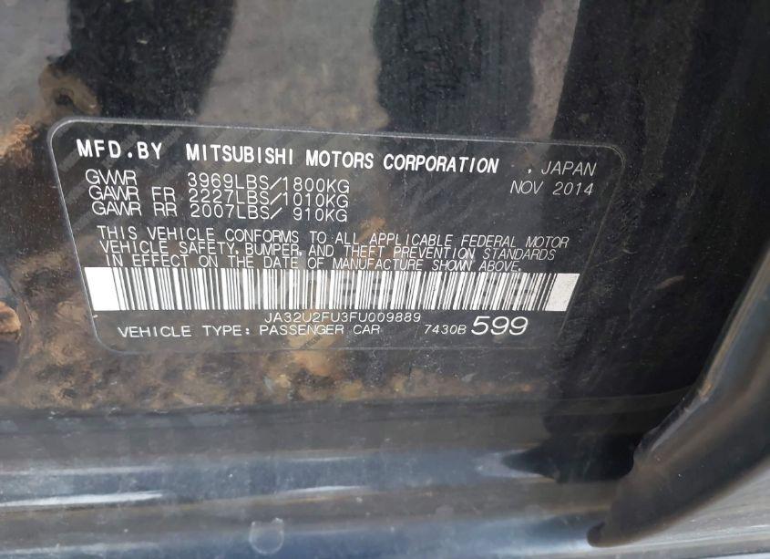 Photo 9 of 2015 Mitsubishi Lancer ES (VIN JA32U2FU3FU009889)