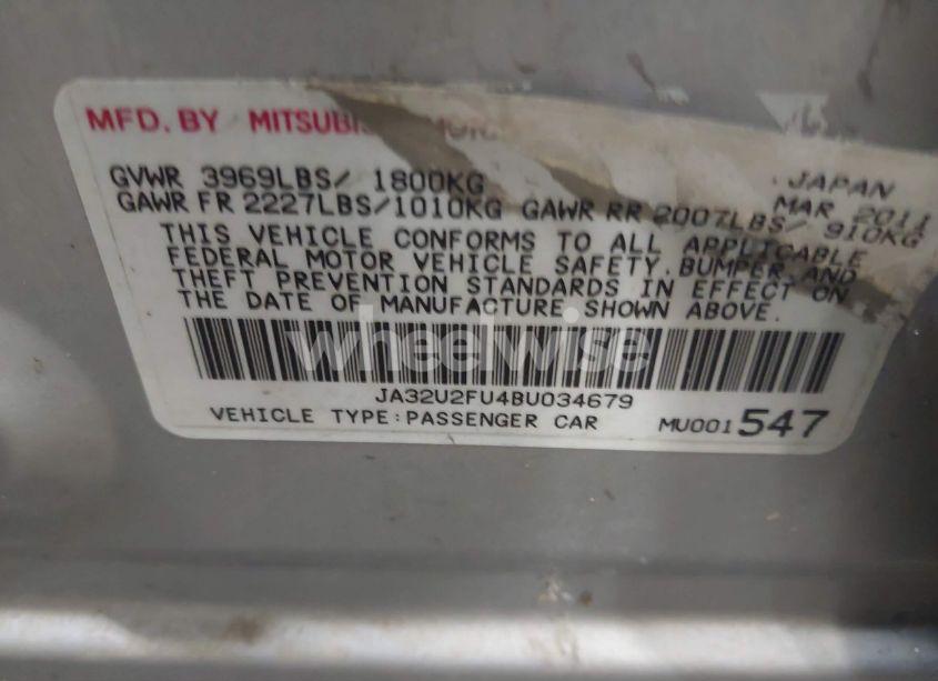 Photo 9 of 2011 Mitsubishi Lancer ES (VIN JA32U2FU4BU034679)