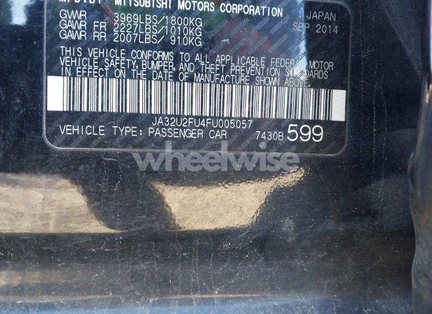 Photo 9 of 2015 Mitsubishi Lancer ES (VIN JA32U2FU4FU005057)