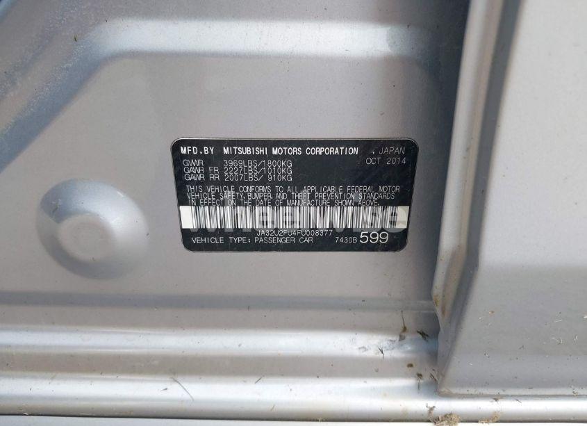 Photo 9 of 2015 Mitsubishi Lancer ES (VIN JA32U2FU4FU008377)