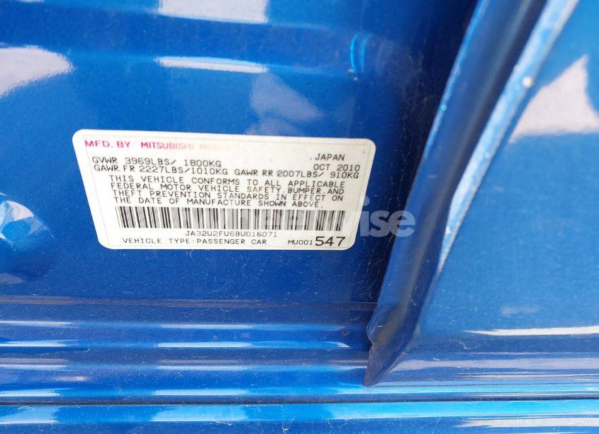 Photo 9 of 2011 Mitsubishi Lancer ES (VIN JA32U2FU6BU016071)