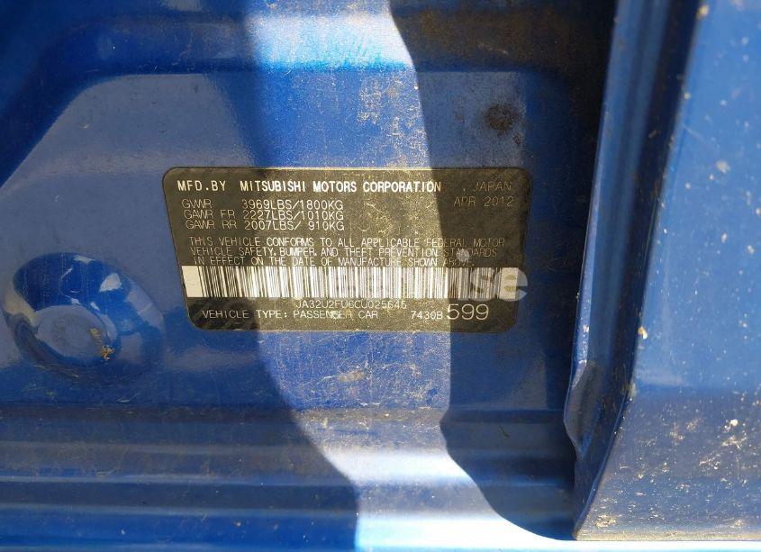 Photo 9 of 2012 Mitsubishi Lancer ES (VIN JA32U2FU6CU025645)