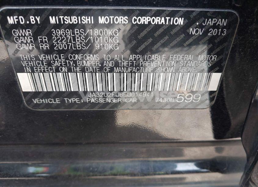 Photo 9 of 2014 Mitsubishi Lancer ES (VIN JA32U2FU6EU014941)