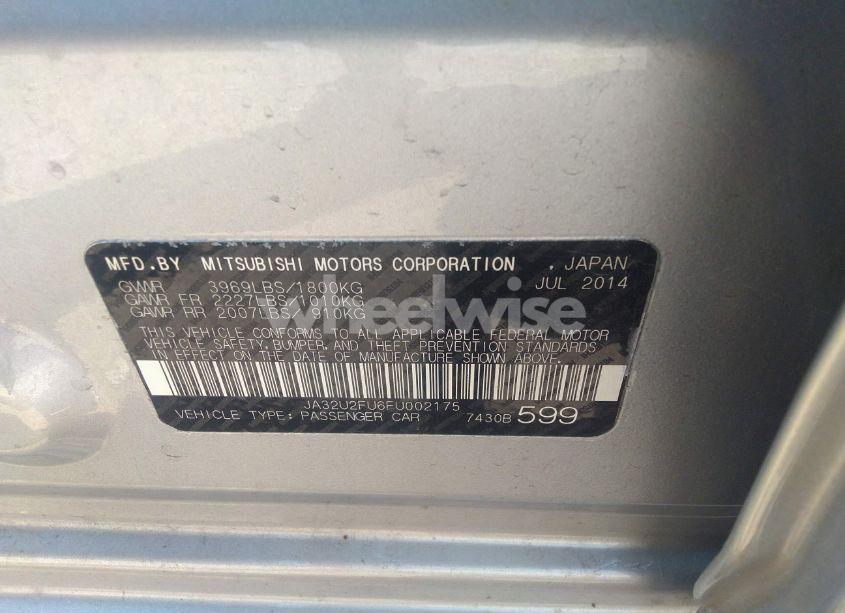 Photo 9 of 2015 Mitsubishi Lancer ES (VIN JA32U2FU6FU002175)