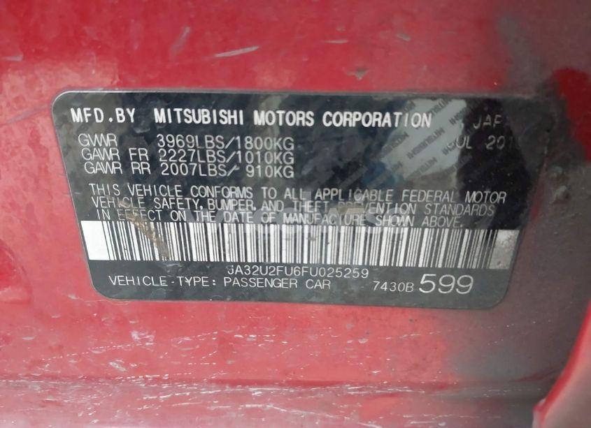 Photo 9 of 2015 Mitsubishi Lancer ES (VIN JA32U2FU6FU025259)