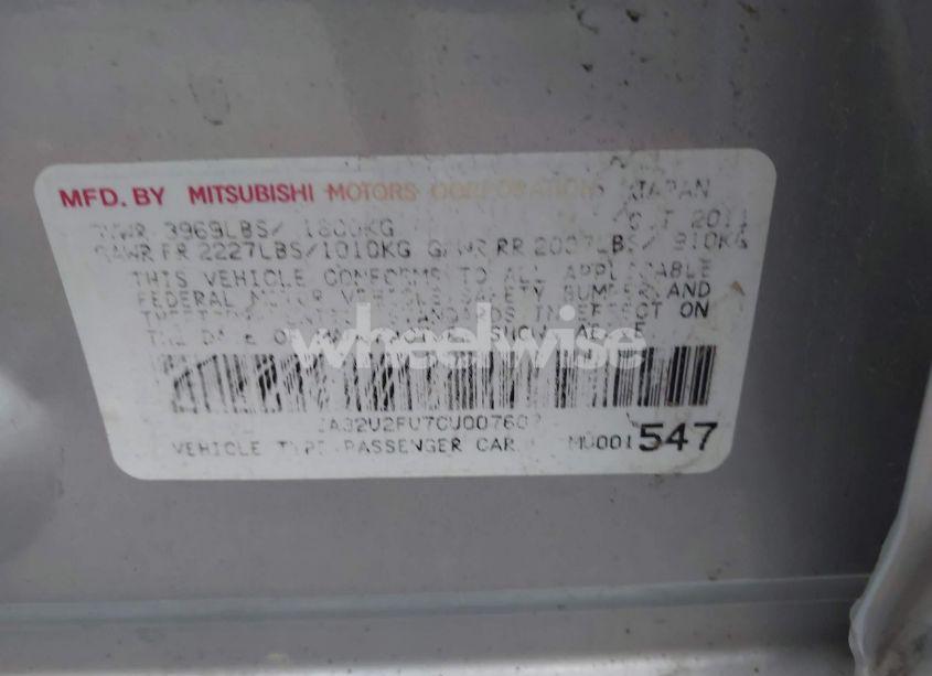 Photo 9 of 2012 Mitsubishi Lancer ES (VIN JA32U2FU7CU007607)