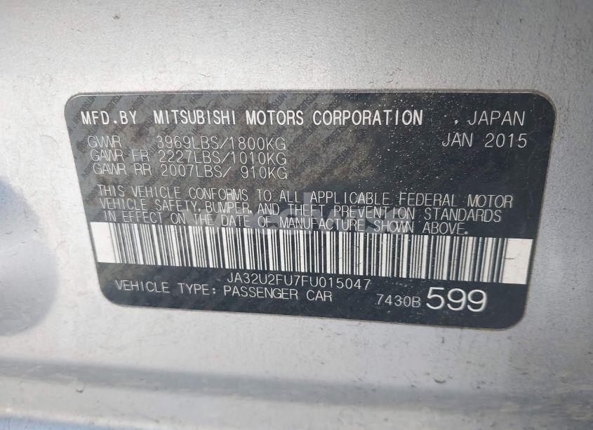 Photo 9 of 2015 Mitsubishi Lancer ES (VIN JA32U2FU7FU015047)