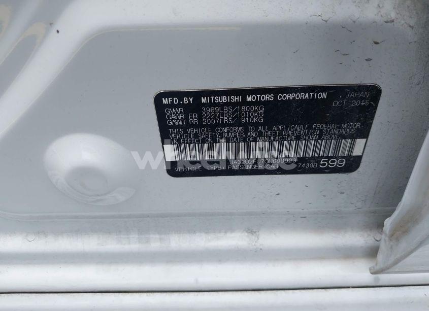 Photo 9 of 2016 Mitsubishi Lancer ES (VIN JA32U2FU7GU000923)