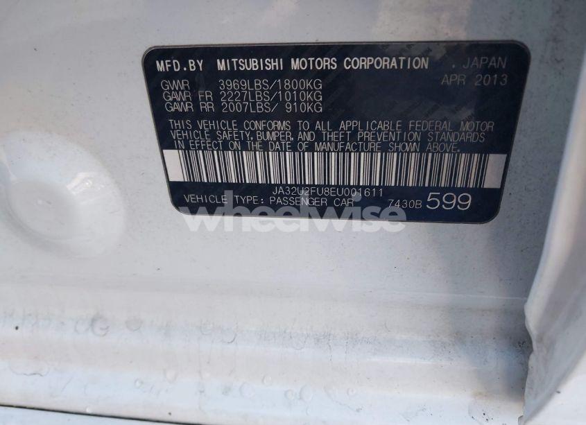 Photo 9 of 2014 Mitsubishi Lancer ES (VIN JA32U2FU8EU001611)