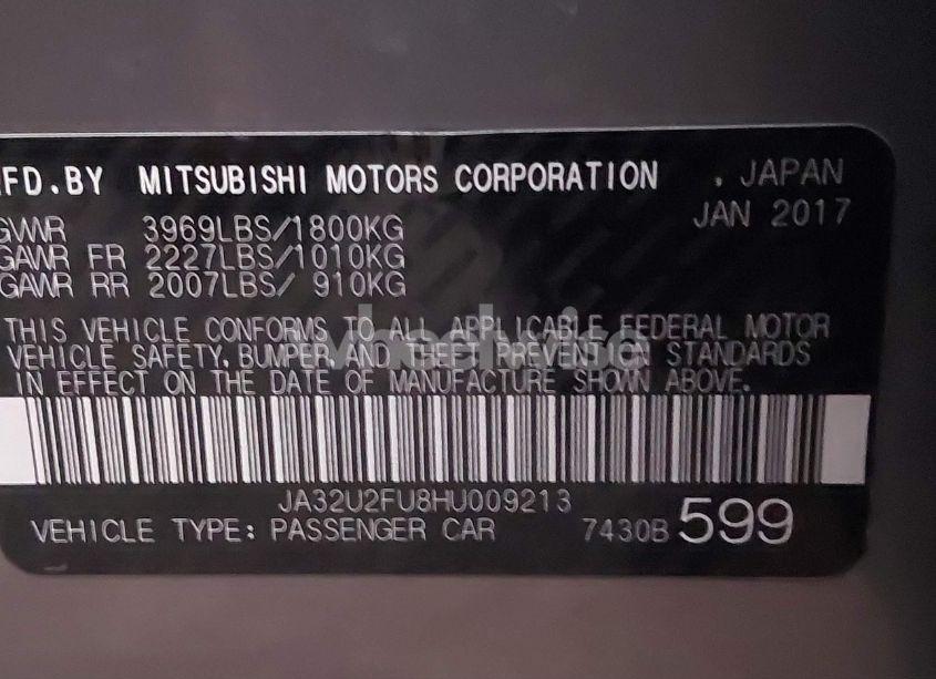 Photo 9 of 2017 Mitsubishi Lancer ES (VIN JA32U2FU8HU009213)