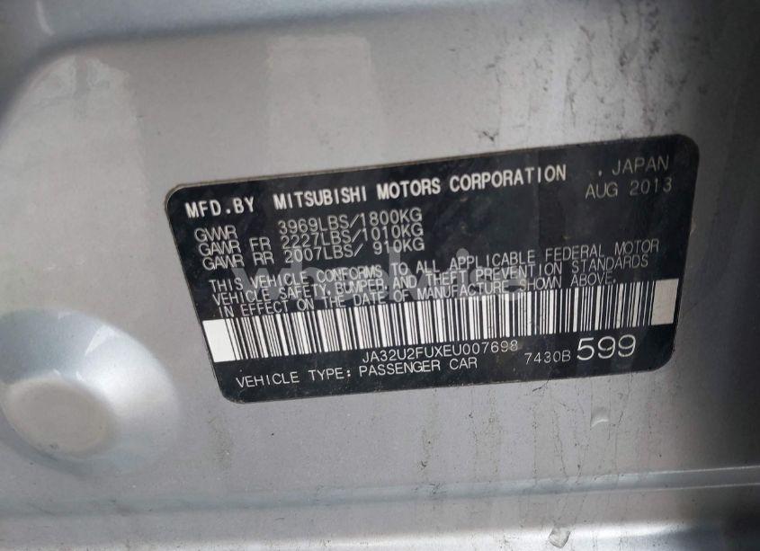 Photo 9 of 2014 Mitsubishi Lancer ES (VIN JA32U2FUXEU007698)