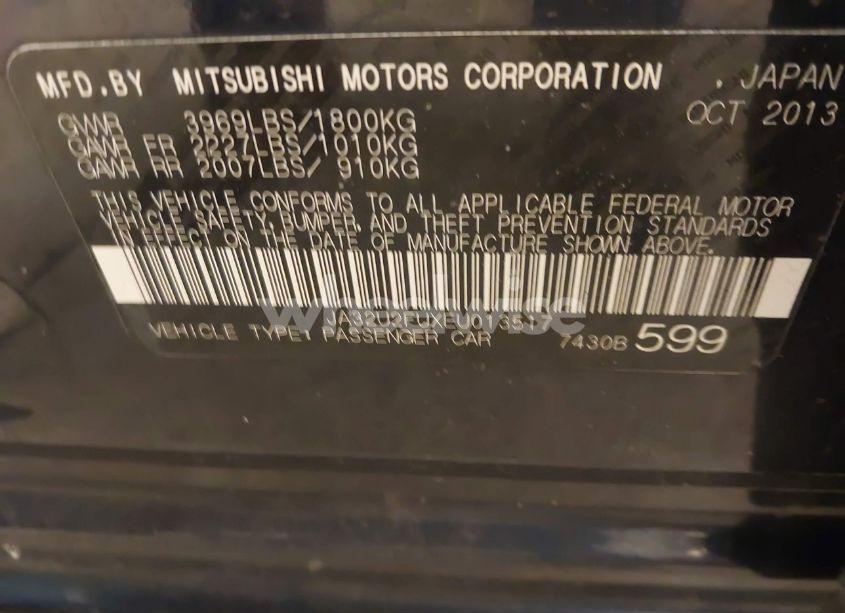 Photo 9 of 2014 Mitsubishi Lancer ES (VIN JA32U2FUXEU013517)