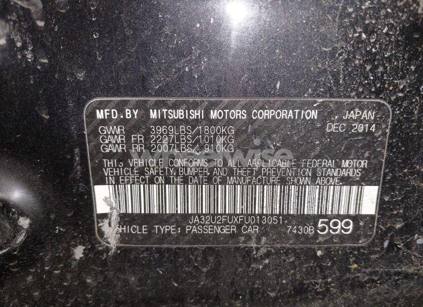 Photo 9 of 2015 Mitsubishi Lancer ES (VIN JA32U2FUXFU013051)