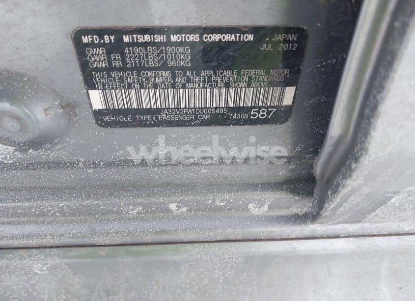 Photo 9 of 2013 Mitsubishi Lancer SE (VIN JA32V2FW1DU005495)