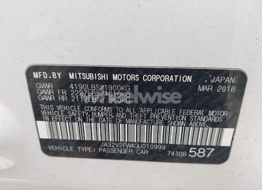 Photo 9 of 2016 Mitsubishi Lancer ES (VIN JA32V2FW4GU010999)