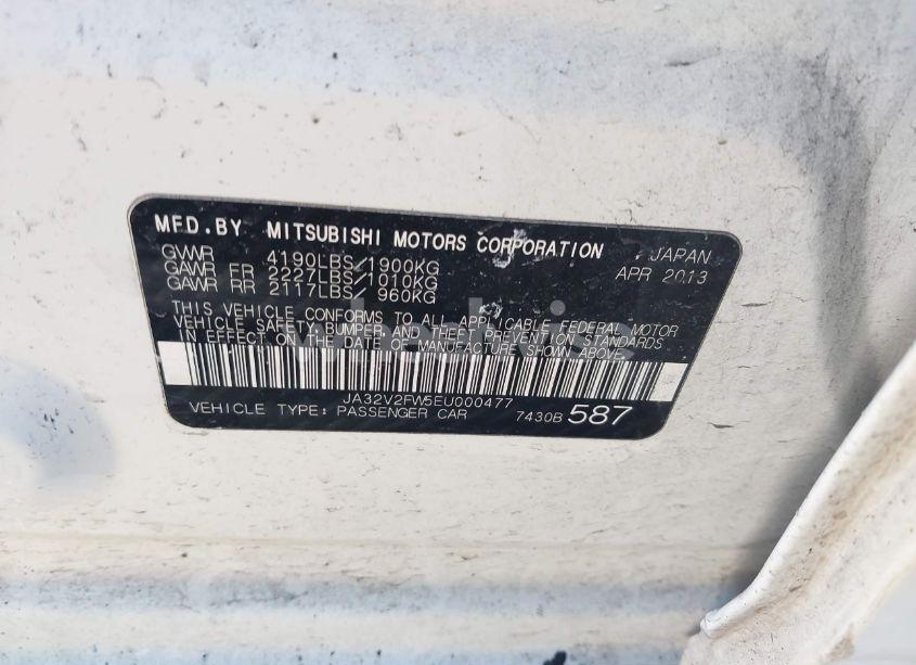 Photo 9 of 2014 Mitsubishi Lancer SE (VIN JA32V2FW5EU000477)