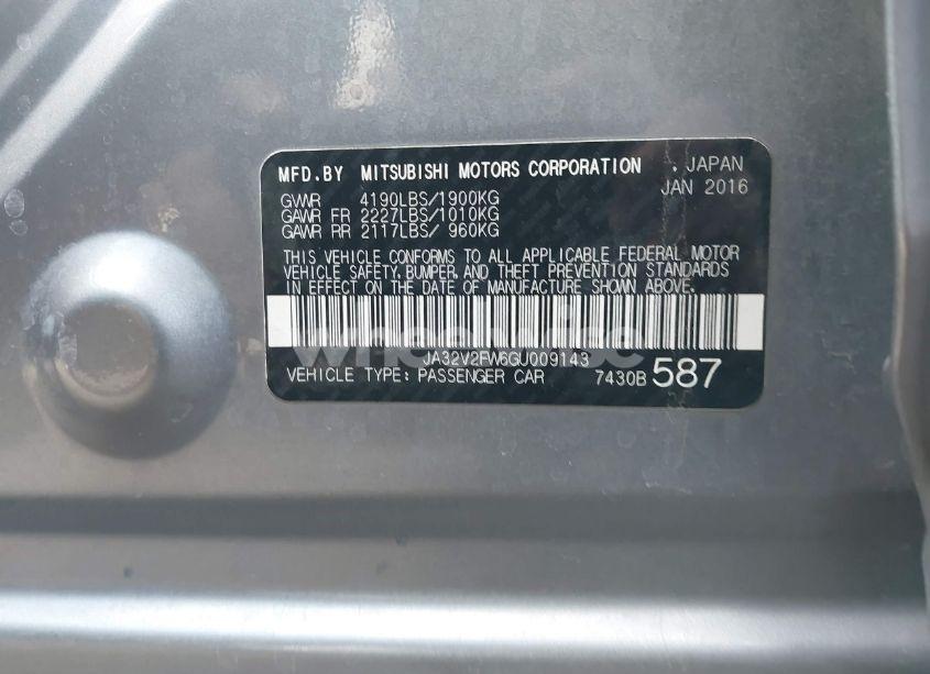 Photo 9 of 2016 Mitsubishi Lancer SE (VIN JA32V2FW6GU009143)