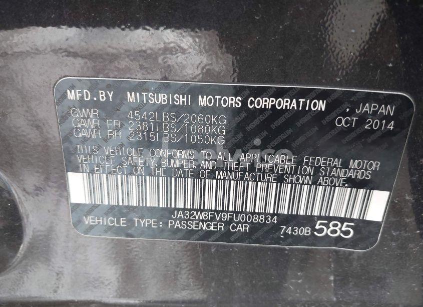 Photo 9 of 2015 Mitsubishi Lancer EVOLUTION GSR (VIN JA32W8FV9FU008834)