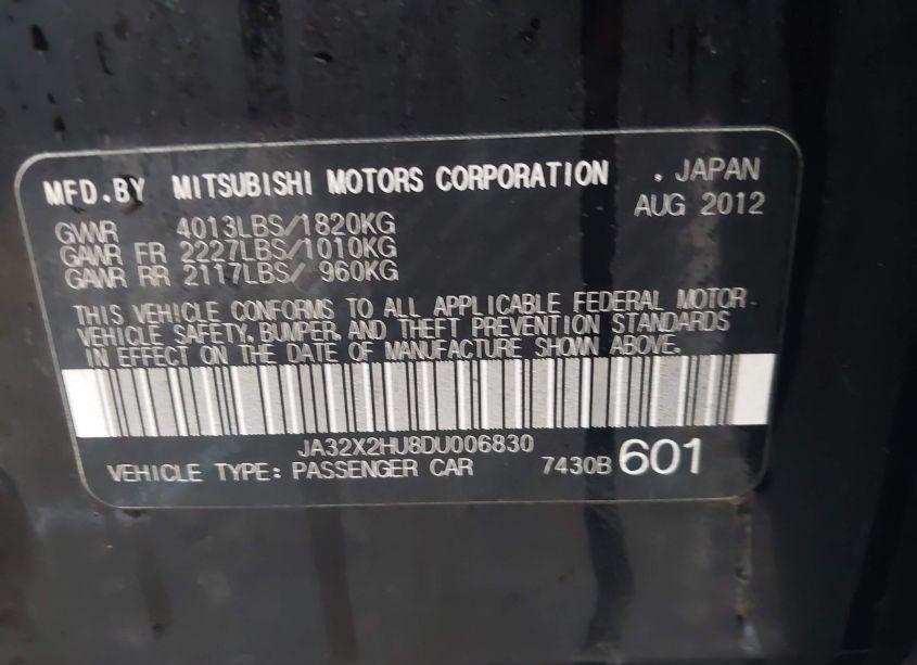 Photo 9 of 2013 Mitsubishi Lancer SPORTBACK ES (VIN JA32X2HU8DU006830)