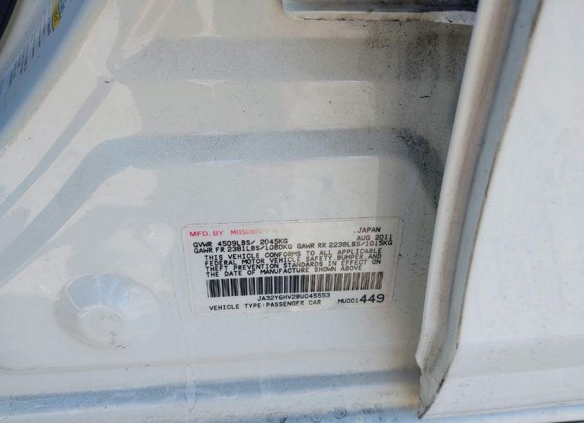 Photo 9 of 2011 Mitsubishi Lancer SPORTBACK RALLIART (VIN JA32Y6HV2BU045553)