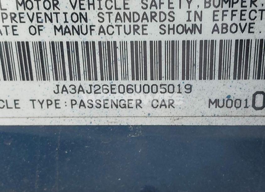 Photo 9 of 2006 Mitsubishi Lancer ES/SE (VIN JA3AJ26E06U005019)