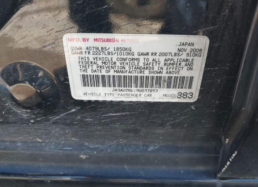 Photo 9 of 2009 Mitsubishi Lancer ES/ES-SPORT (VIN JA3AU26U19U037853)