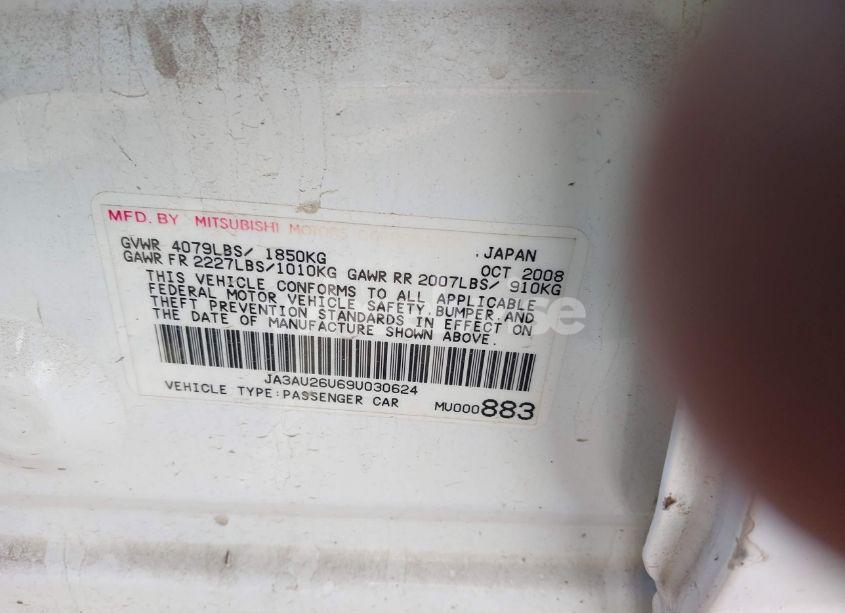 Photo 9 of 2009 Mitsubishi Lancer ES/ES-SPORT (VIN JA3AU26U69U030624)