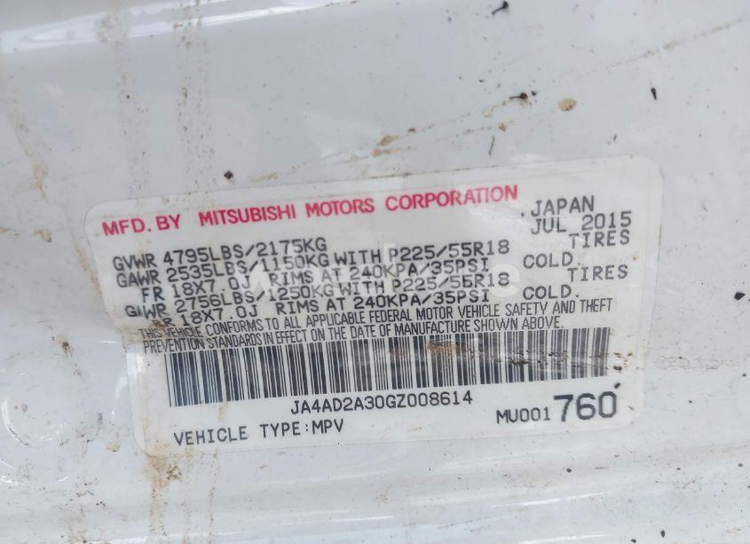 Photo 9 of 2016 Mitsubishi Outlander ES (VIN JA4AD2A30GZ008614)