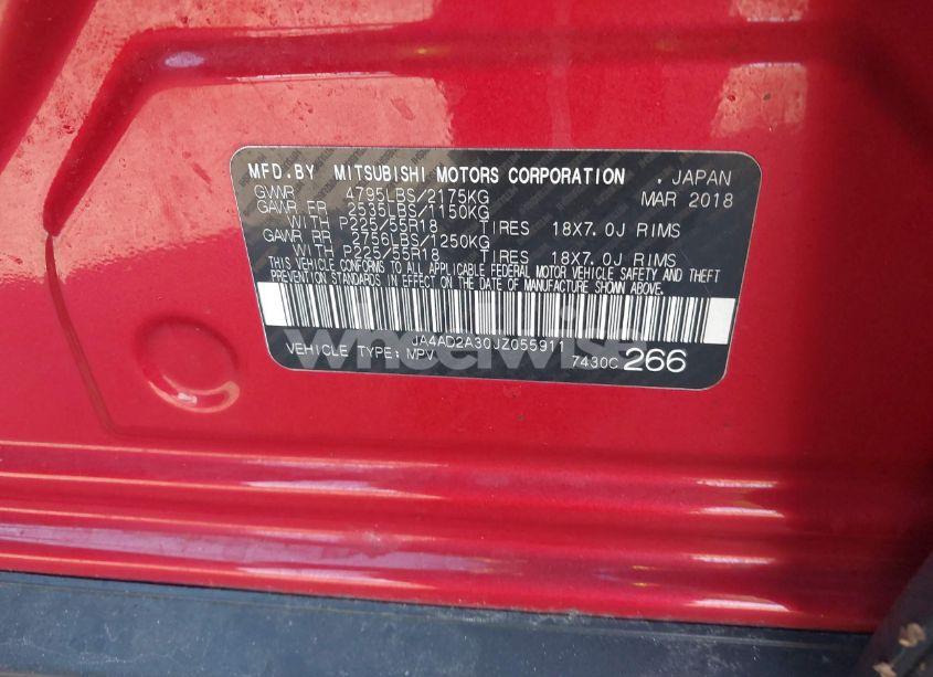 Photo 9 of 2018 Mitsubishi Outlander ES (VIN JA4AD2A30JZ055911)