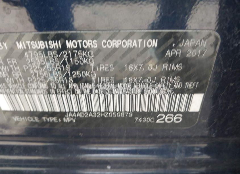 Photo 9 of 2017 Mitsubishi Outlander ES (VIN JA4AD2A32HZ050879)