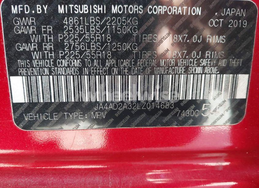 Photo 9 of 2020 Mitsubishi Outlander ES 2.4 (VIN JA4AD2A32LZ014683)
