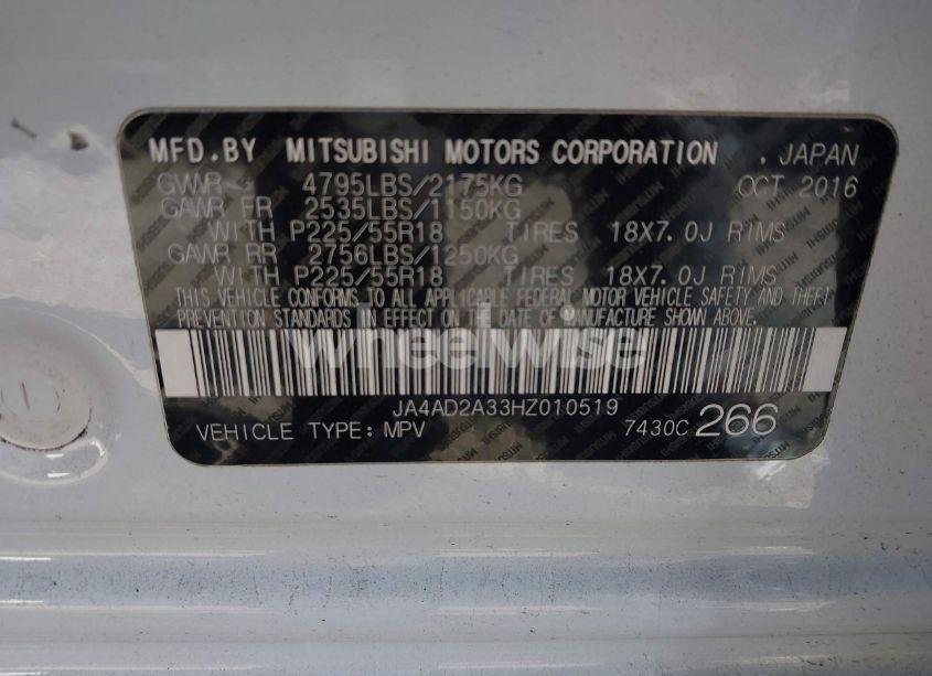 Photo 9 of 2017 Mitsubishi Outlander ES (VIN JA4AD2A33HZ010519)