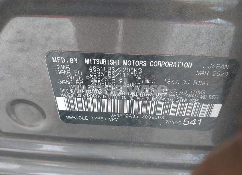 Photo 9 of 2020 Mitsubishi Outlander ES 2.4 (VIN JA4AD2A35LZ039593)