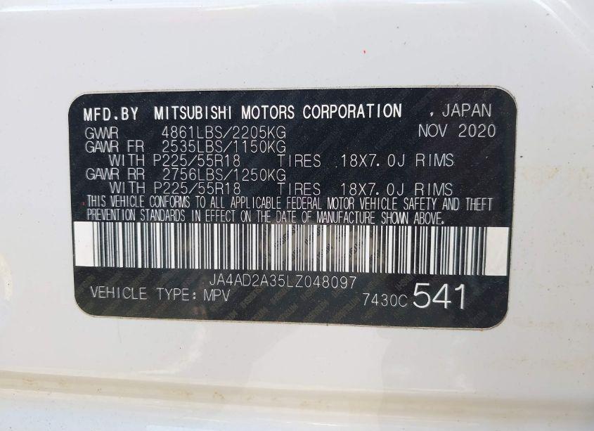 Photo 9 of 2020 Mitsubishi Outlander ES 2.4 (VIN JA4AD2A35LZ048097)