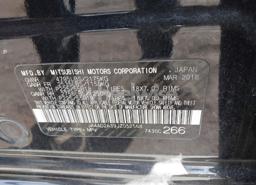 Photo 9 of 2018 Mitsubishi Outlander ES (VIN JA4AD2A39JZ052568)