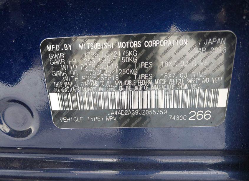 Photo 9 of 2018 Mitsubishi Outlander ES (VIN JA4AD2A39JZ055759)