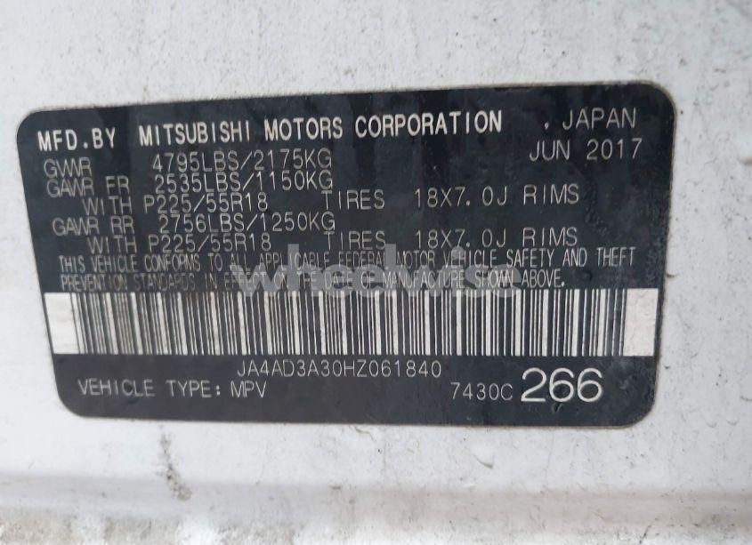 Photo 9 of 2017 Mitsubishi Outlander SE (VIN JA4AD3A30HZ061840)