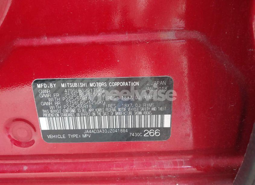 Photo 9 of 2018 Mitsubishi Outlander SE (VIN JA4AD3A30JZ041884)