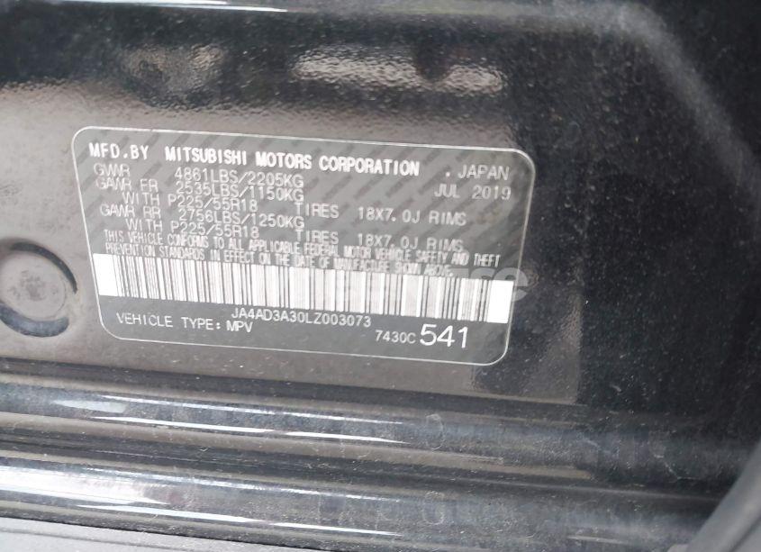 Photo 9 of 2020 Mitsubishi Outlander SEL 2.4 (VIN JA4AD3A30LZ003073)