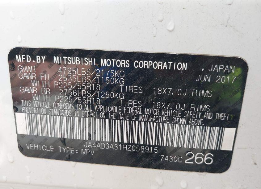 Photo 9 of 2017 Mitsubishi Outlander SE (VIN JA4AD3A31HZ058915)