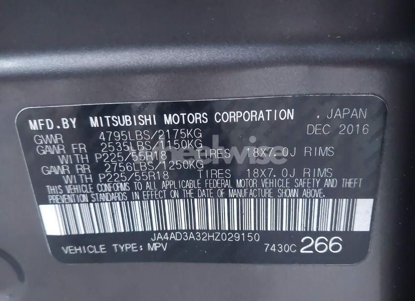 Photo 9 of 2017 Mitsubishi Outlander SE/SEL (VIN JA4AD3A32HZ029150)