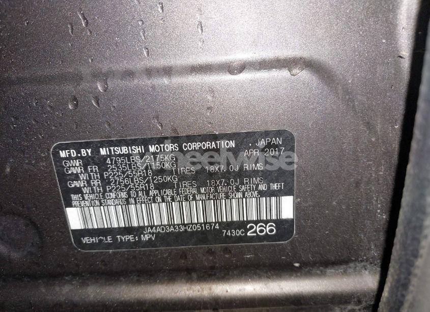 Photo 9 of 2017 Mitsubishi Outlander SE/SEL (VIN JA4AD3A33HZ051674)