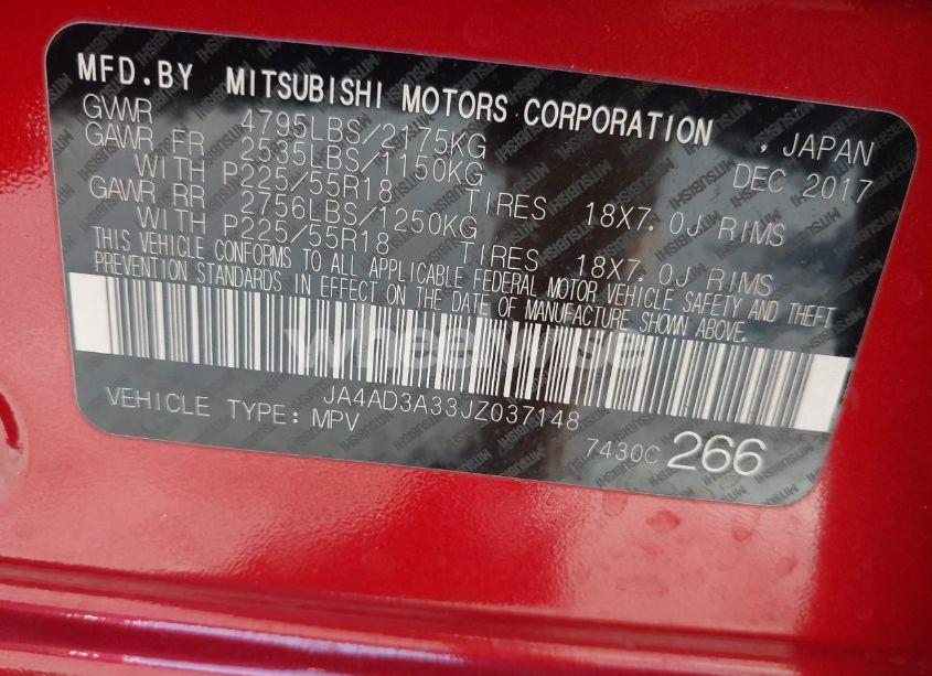 Photo 9 of 2018 Mitsubishi Outlander SE (VIN JA4AD3A33JZ037148)