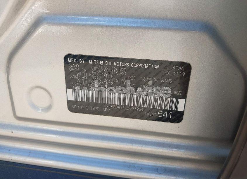 Photo 9 of 2020 Mitsubishi Outlander SEL 2.4 (VIN JA4AD3A33LZ027254)