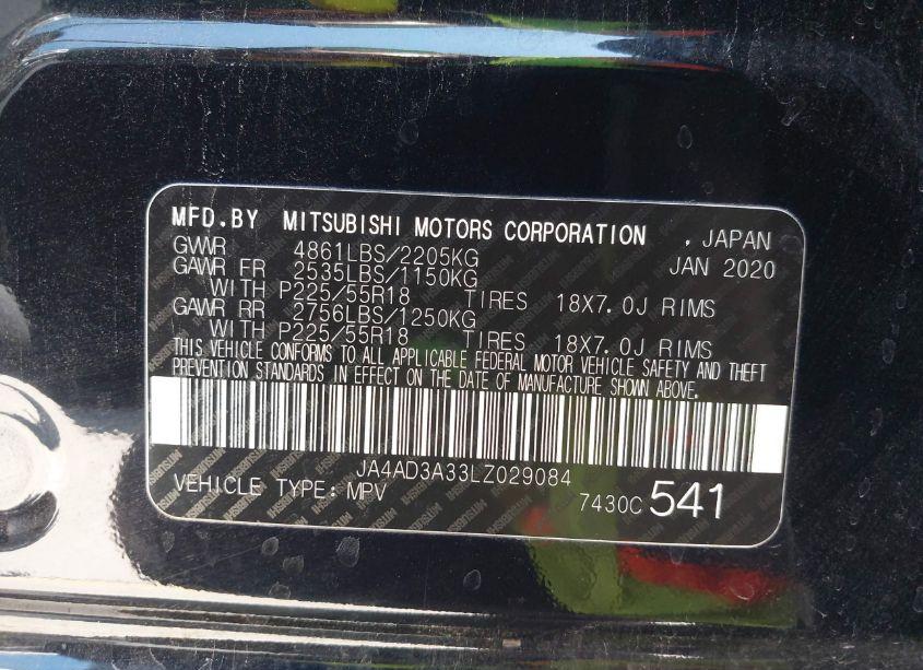 Photo 9 of 2020 Mitsubishi Outlander (VIN JA4AD3A33LZ029084)